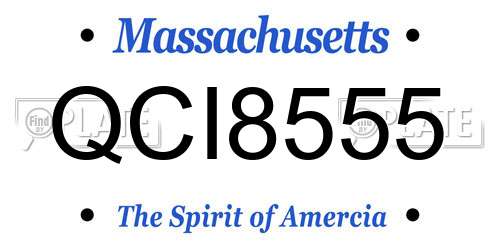 QCI8555 Massachusetts License Plate