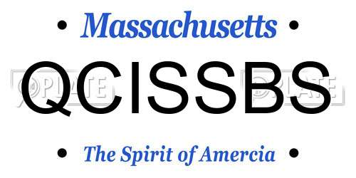 QCISSBS Massachusetts License Plate