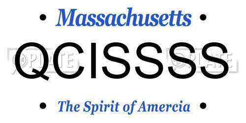 QCISSSS Massachusetts License Plate