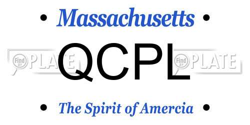 QCPL Massachusetts License Plate