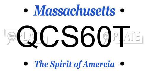 QCS60T Massachusetts License Plate