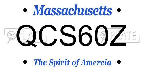 QCS60Z Massachusetts License Plate
