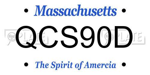 QCS90D Massachusetts License Plate