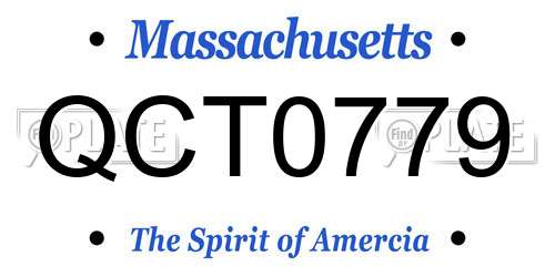 QCT0779 Massachusetts License Plate