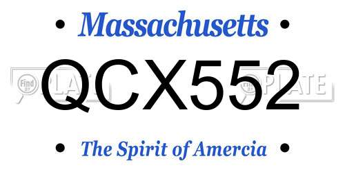 QCX552 Massachusetts License Plate