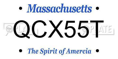 QCX55T Massachusetts License Plate