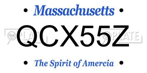 QCX55Z Massachusetts License Plate