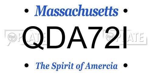 QDA72I Massachusetts License Plate