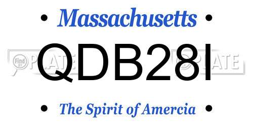 QDB28I Massachusetts License Plate
