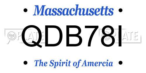 QDB78I Massachusetts License Plate