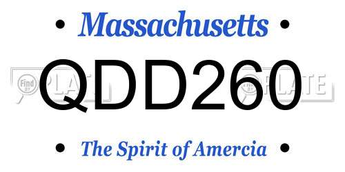 QDD260 Massachusetts License Plate