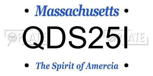 QDS25I Massachusetts License Plate