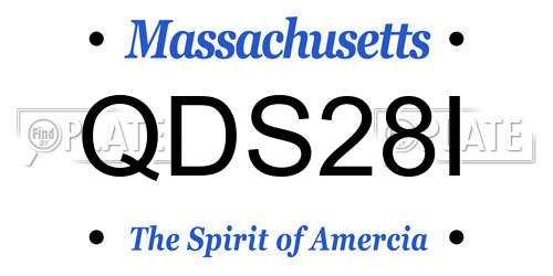QDS28I Massachusetts License Plate