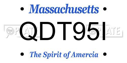 QDT95I Massachusetts License Plate