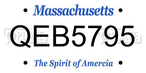 QEB5795 Massachusetts License Plate