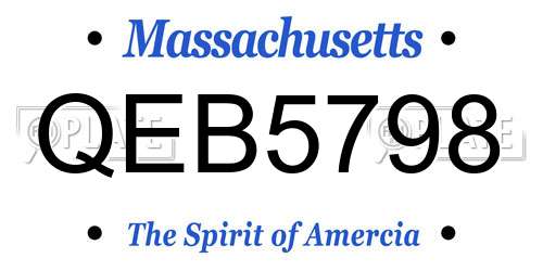 QEB5798 Massachusetts License Plate