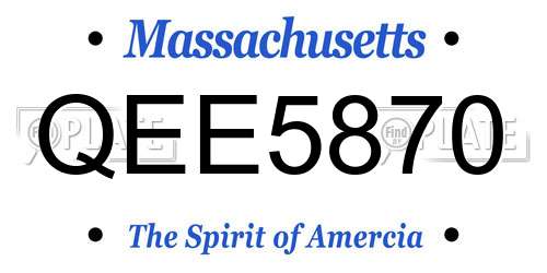 QEE5870 Massachusetts License Plate