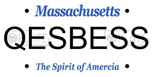 QESBESS Massachusetts License Plate