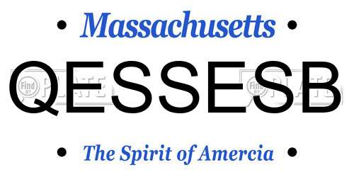 QESSESB Massachusetts License Plate