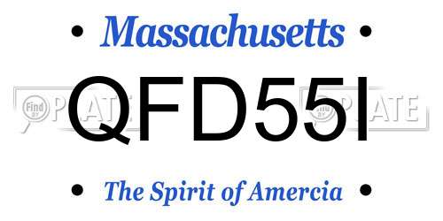 QFD55I Massachusetts License Plate