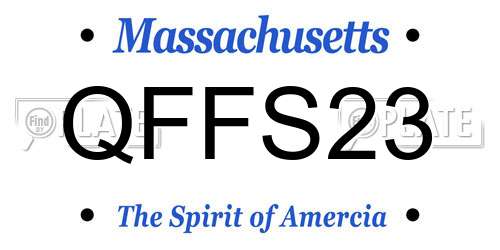 QFFS23 Massachusetts License Plate
