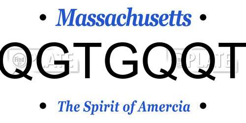 QGTGQQT Massachusetts License Plate