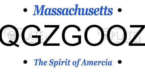 QGZGOOZ Massachusetts License Plate