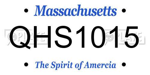 QHS1015 Massachusetts License Plate