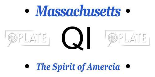 QI Massachusetts License Plate