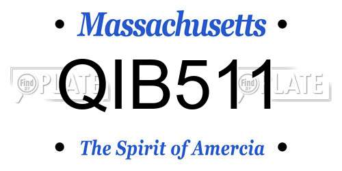 QIB511 Massachusetts License Plate