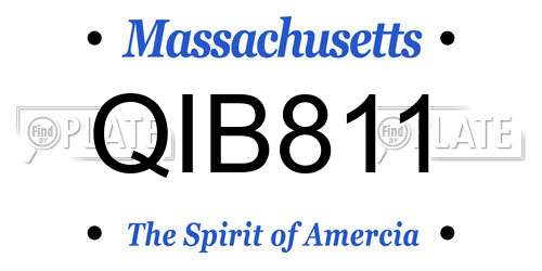 QIB811 Massachusetts License Plate