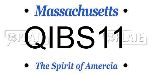 QIBS11 Massachusetts License Plate