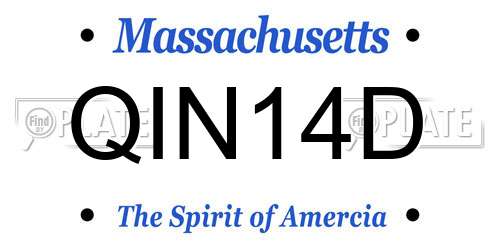 QIN14D Massachusetts License Plate