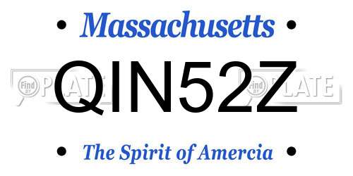 QIN52Z Massachusetts License Plate