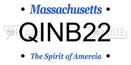 QINB22 Massachusetts License Plate