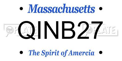 QINB27 Massachusetts License Plate