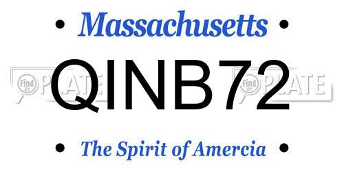 QINB72 Massachusetts License Plate