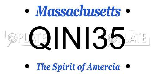 QINI35 Massachusetts License Plate