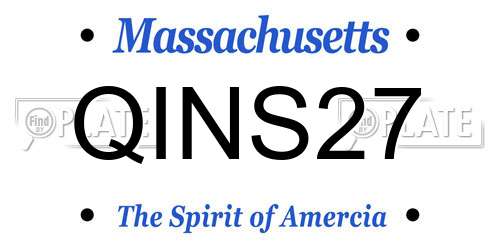 QINS27 Massachusetts License Plate