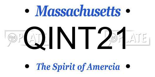 QINT21 Massachusetts License Plate