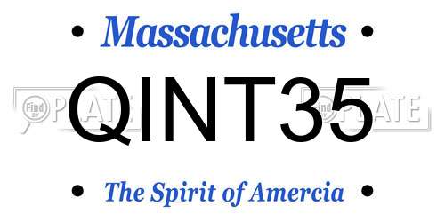 QINT35 Massachusetts License Plate
