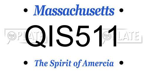 QIS511 Massachusetts License Plate