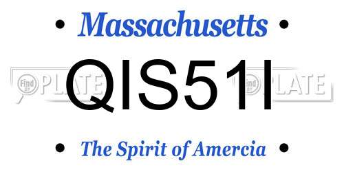 QIS51I Massachusetts License Plate