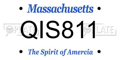 QIS811 Massachusetts License Plate