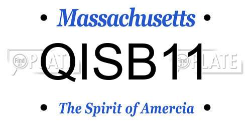 QISB11 Massachusetts License Plate