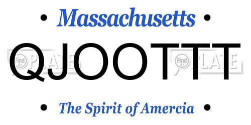 QJOOTTT Massachusetts License Plate