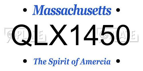 QLX1450 Massachusetts License Plate