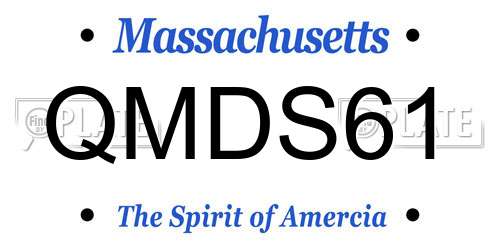 QMDS61 Massachusetts License Plate