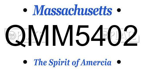 QMM5402 Massachusetts License Plate