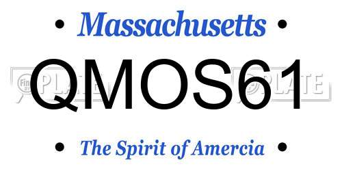 QMOS61 Massachusetts License Plate